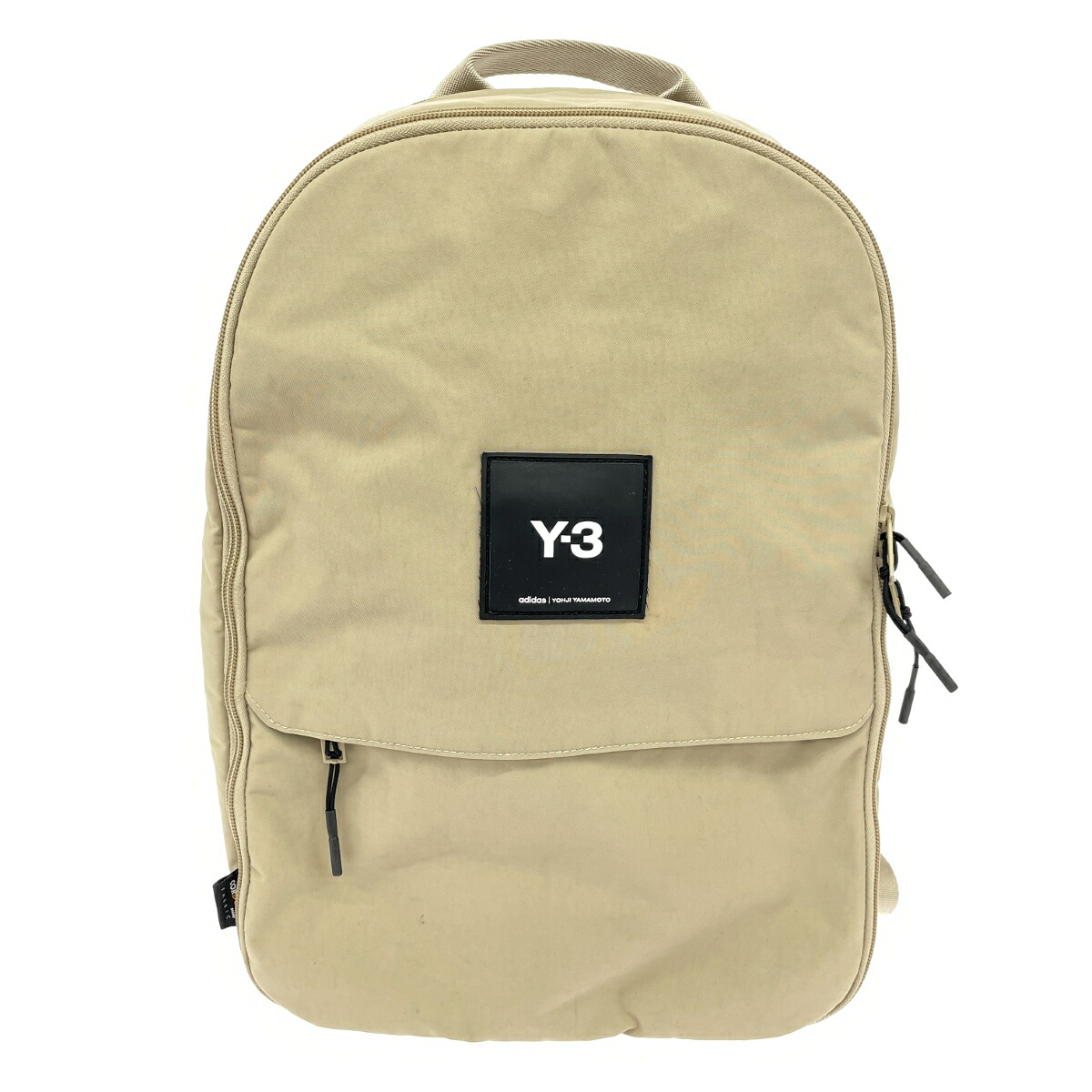 Y-3 ワイスリー バックパック/Y-3 TECH BP ロゴ/コーデュラナイロン HM8357 ベージュ ユニセックス【中古】