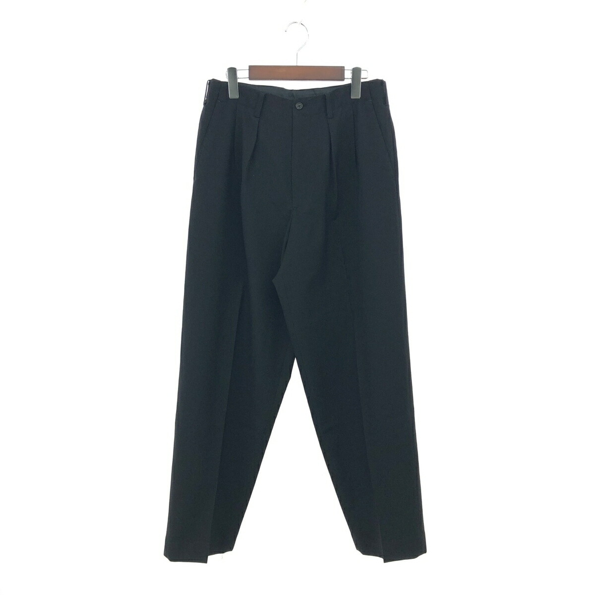 ★百貨店大売り出し客体商いもの★  Y\u0027s for men ワイズフォーメン タック入り口・入口ズボン下  大きさ:L  MF-P02-116   黒いこと メンズ【中古】