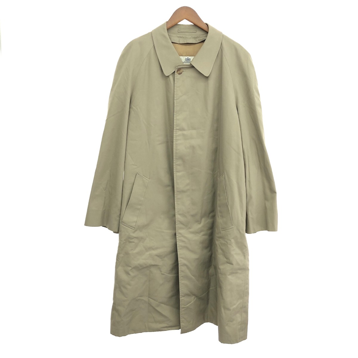 Aquascutum アクアスキュータム ラインドライブ付き添い人厚地の外套  大きさ:書きあらわすなし イングランド製    ベージュ メンズ【中古】