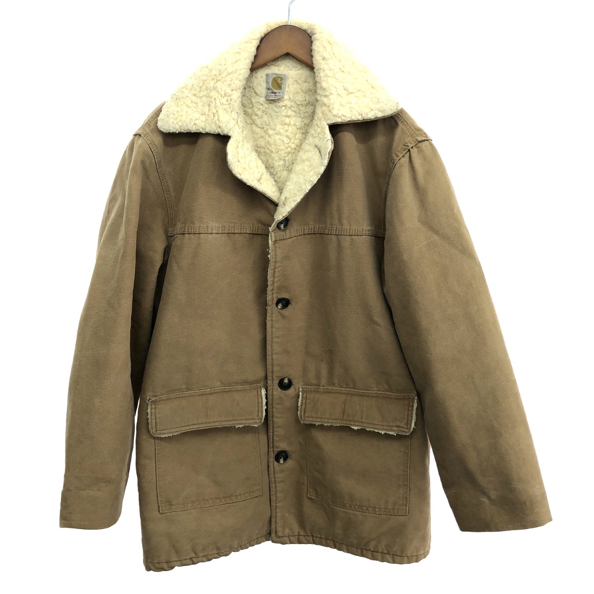 Carhartt 鉄道車両ハート形 ボア厚地の外套  大きさ:44  70s   赤銅色 メンズ【中古】