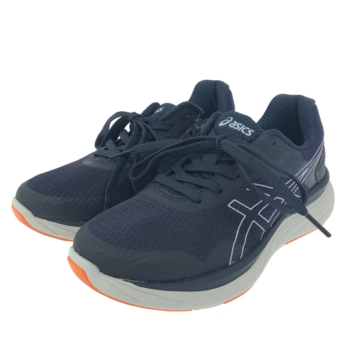 Asics アシックス ニーズアップ/スニーカー/ウォーキングシューズ 良好 表記サイズ:23.5 サイドジップ 1242A020 ネイビー レディース【中古】