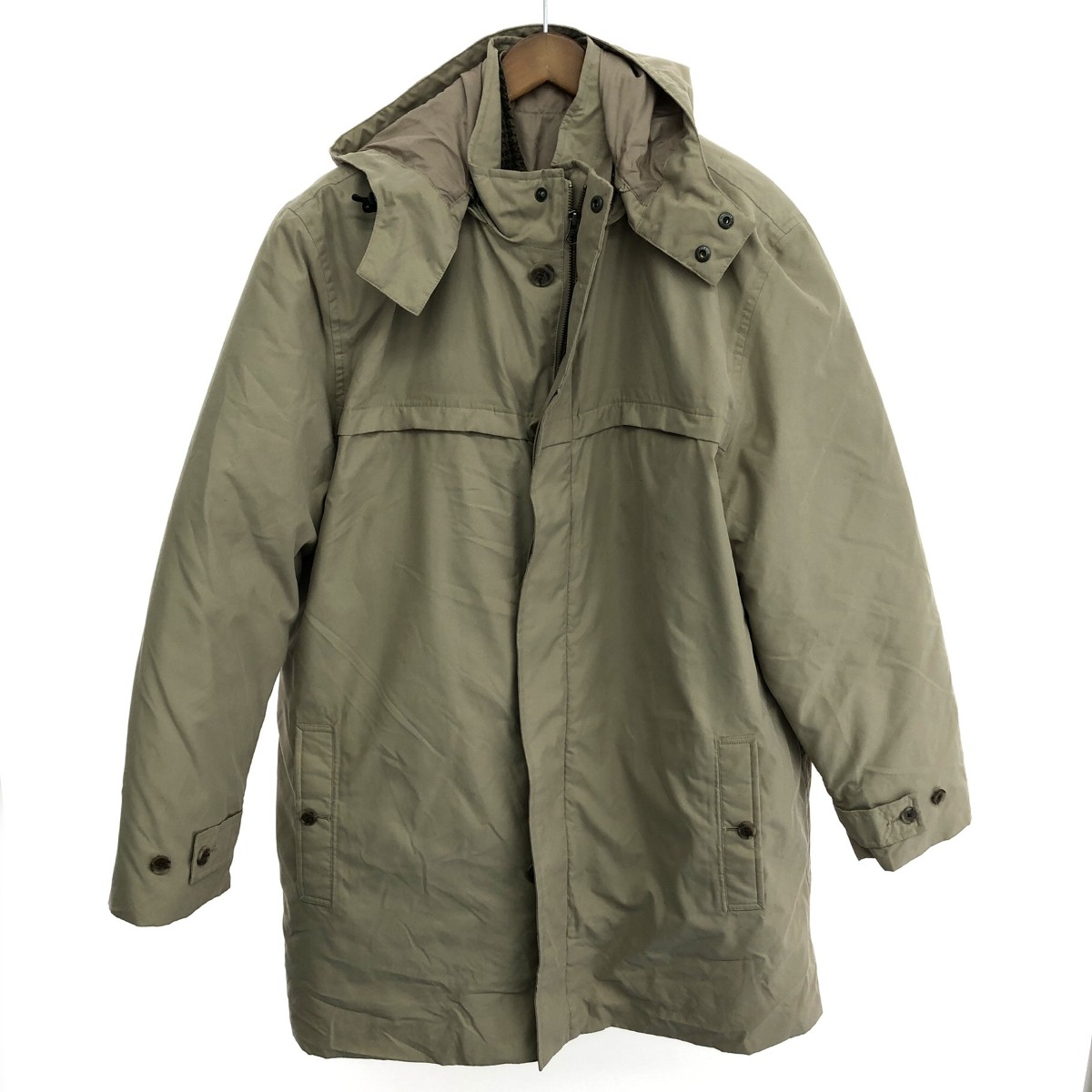 LANDS'END ランズエンド ダウンライナー付きコート 未使用品 サイズ:XL ベージュ メンズ【中古】