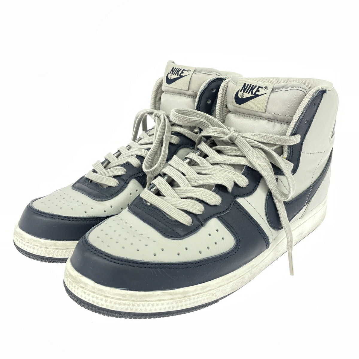 ◆ Fashion THE SALE客体商いもの◆ NIKE ナイキ スニーカー/ターミネーター ジョージタウン  書きあらわす大きさ:8 なめし革 FB1832-001   薄墨色/米国海軍 メンズ【中古】