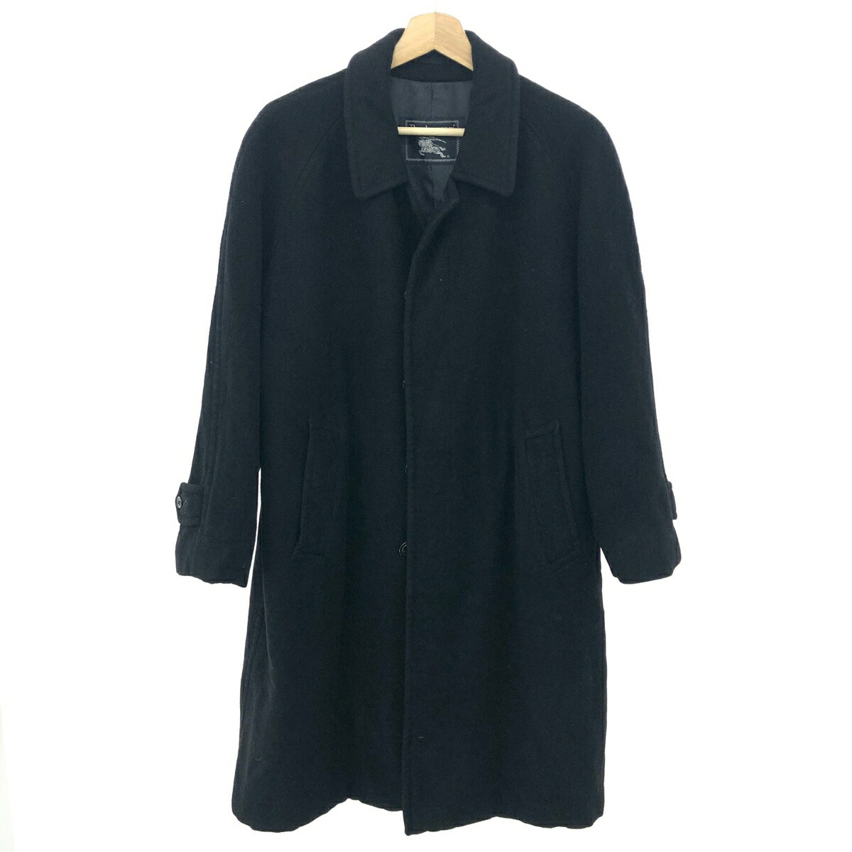 Burberry\u0027s バーバリーズ ロング厚地の外套  大きさ:書きあらわす曖昧模糊たる  ヴィンテージ   黒いこと メンズ【中古】