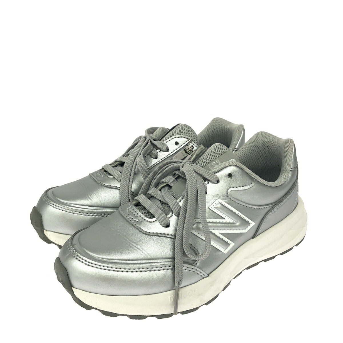 new balance ニューバランス ウォーキングシューズ/WW363 良好 表記サイズ:23.0cm サイドジップ WW363SD9 シルバーカラー レディース【中古】