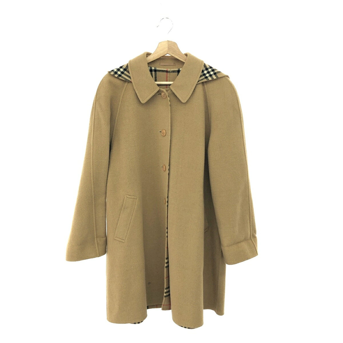 Burberry's バーバリーズ フーディロングコート サイズ:9 ノバチェック VINTAGE ベージュ レディース【中古】｜リサイクル ティファナ