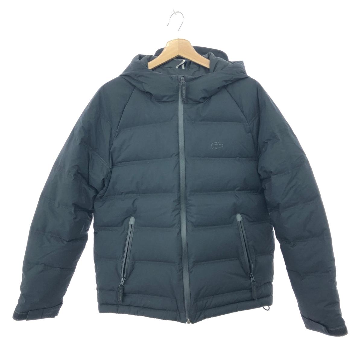 LACOSTE ラコステ ダウンジャケット サイズ:S ロゴワッペン/ジップアップ BH262EL ブラック メンズ【中古】|リサイクル ティファナ