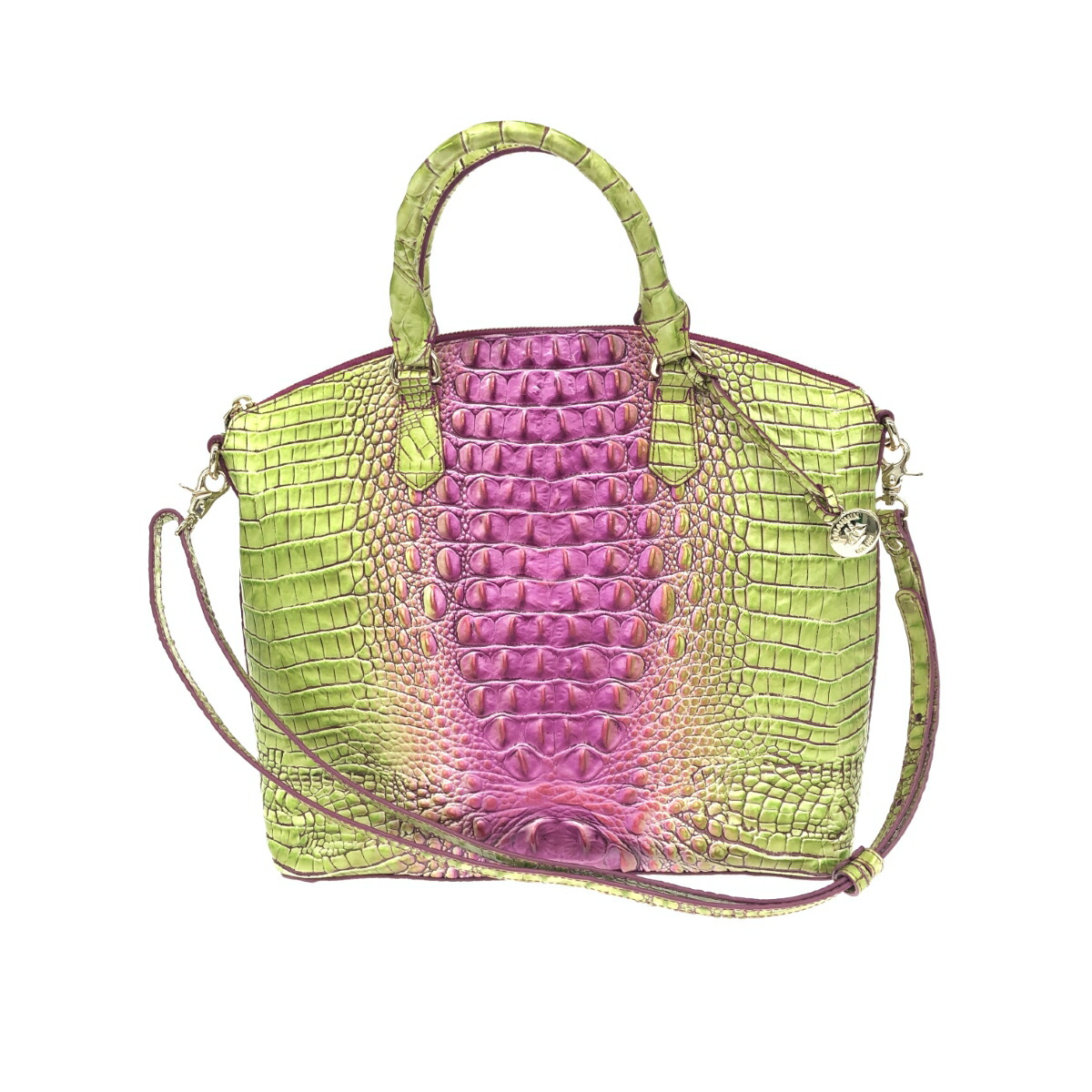 BRAHMIN ブランミン 2WAYバッグ 美品 型押し マルチカラー レディース【中古】