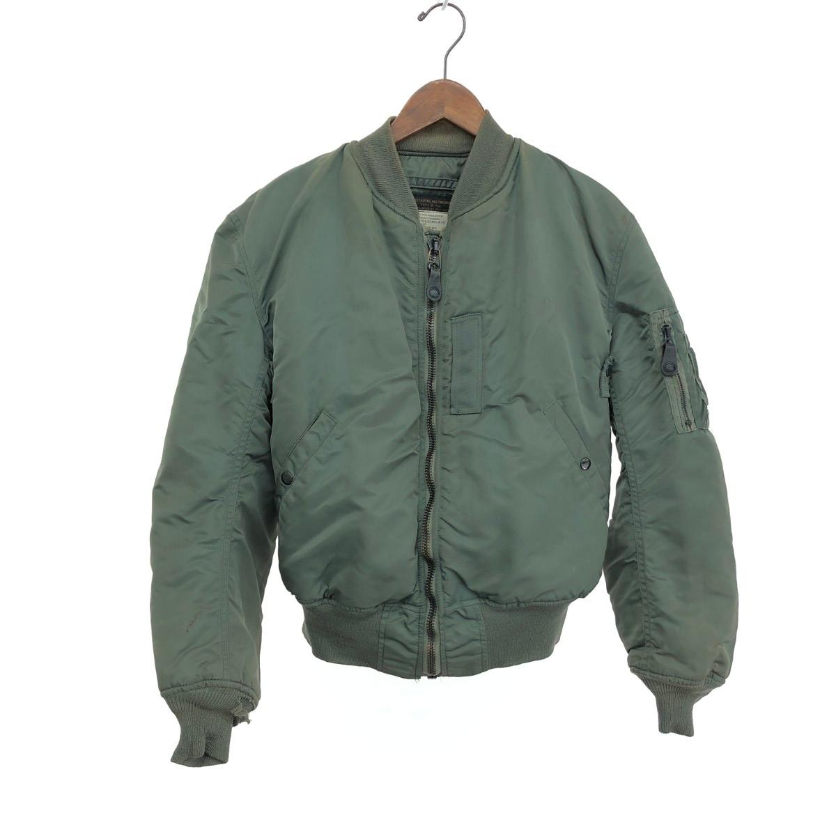 ALPHA INDUSTRIES アルファインダストリーズ B-15D  大きさ:40 MADE IN U.S.A./50ｓ刷り直す 90ｓ～   緑であること メンズ【中古】