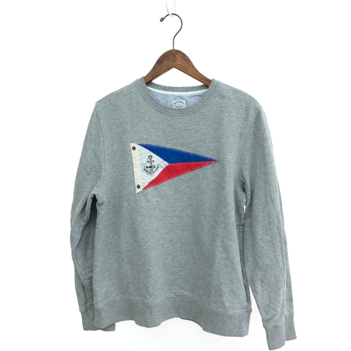 Brooks Brothers ブルックスブラザーズ 長袖スウェット サイズ:M マリンフラッグ グレー メンズ【中古】