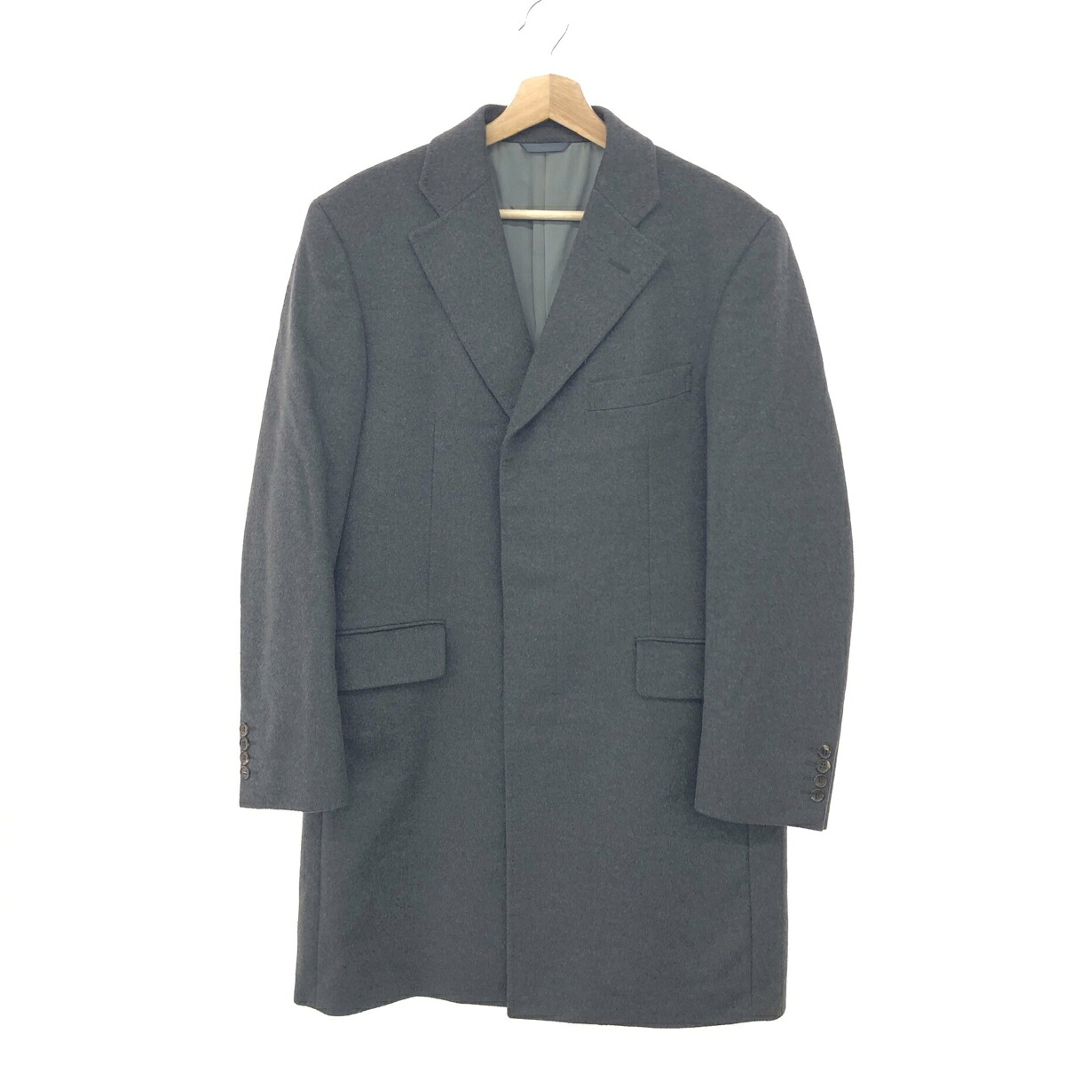 Ermenegildo Zegna エルメネジルドゼニア チェスターコート サイズ:L カシミヤ100％ グレー メンズ【中古】｜リサイクル ティファナ