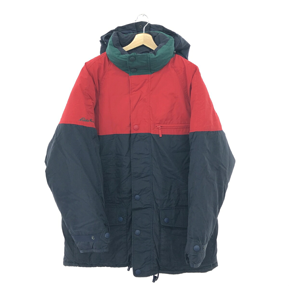 EDDIE BAUER エディーバウアー グースダウンジャケット  大きさ:XL  90s   赤いこと/米国海軍/緑であること メンズ【中古】