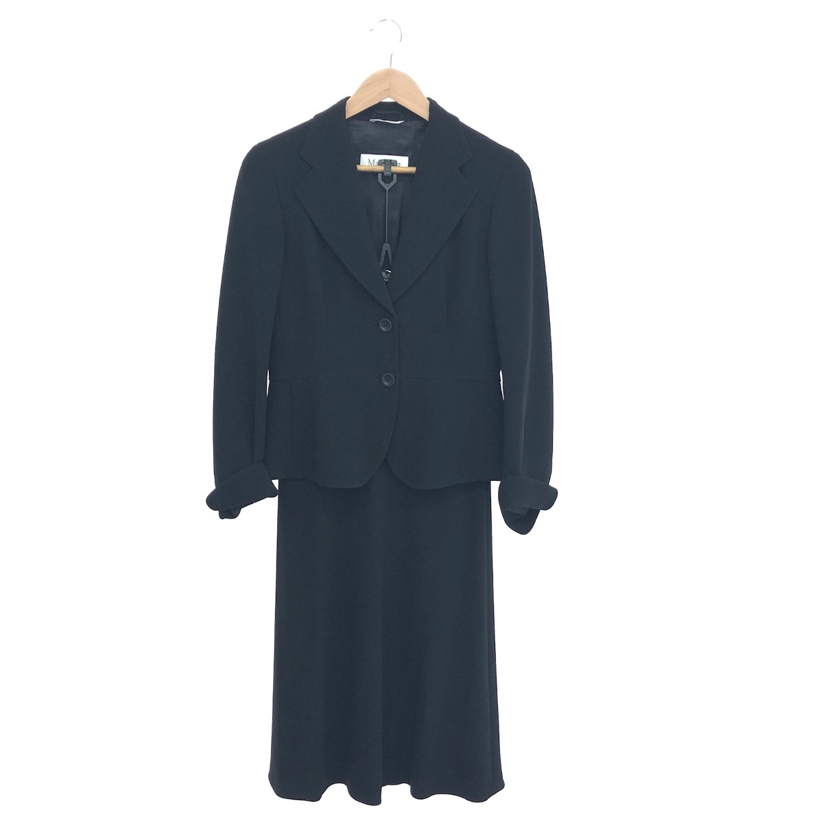 MAX MARA マックスマーラ セットアップ サイズ:42 ジャケット/スカート/白タグ/最高級ライン/ ブラック レディース【中古】 13,376円