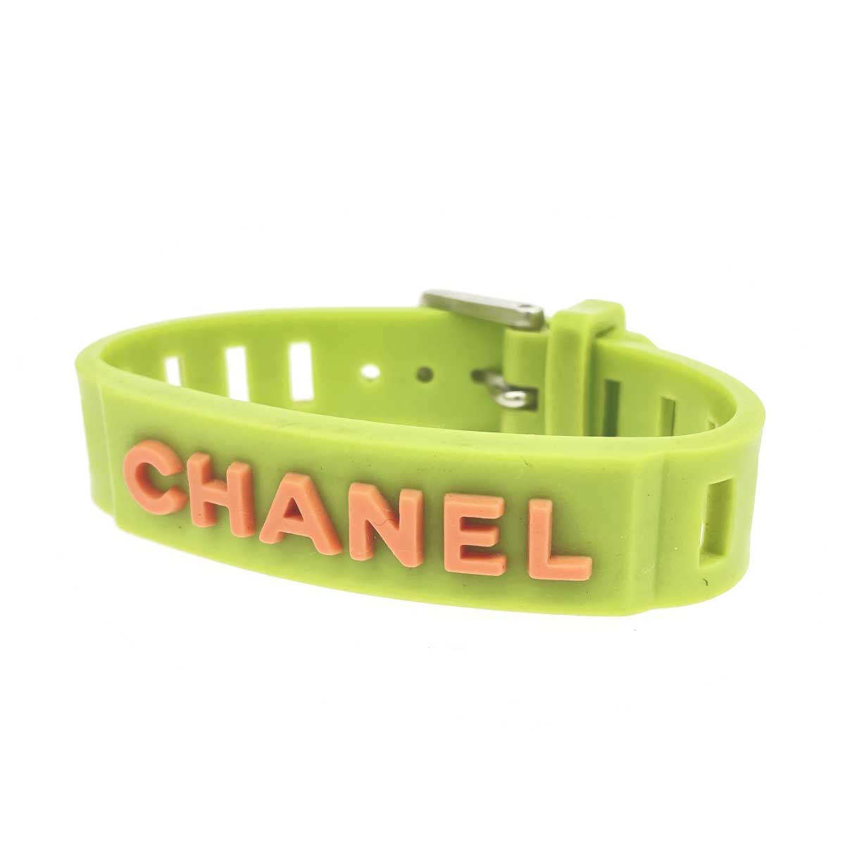CHANEL シャネル 腕輪   文字ロゴタイプ/思われ人/ コメ有99P   ライトグリーン レディース【中古】