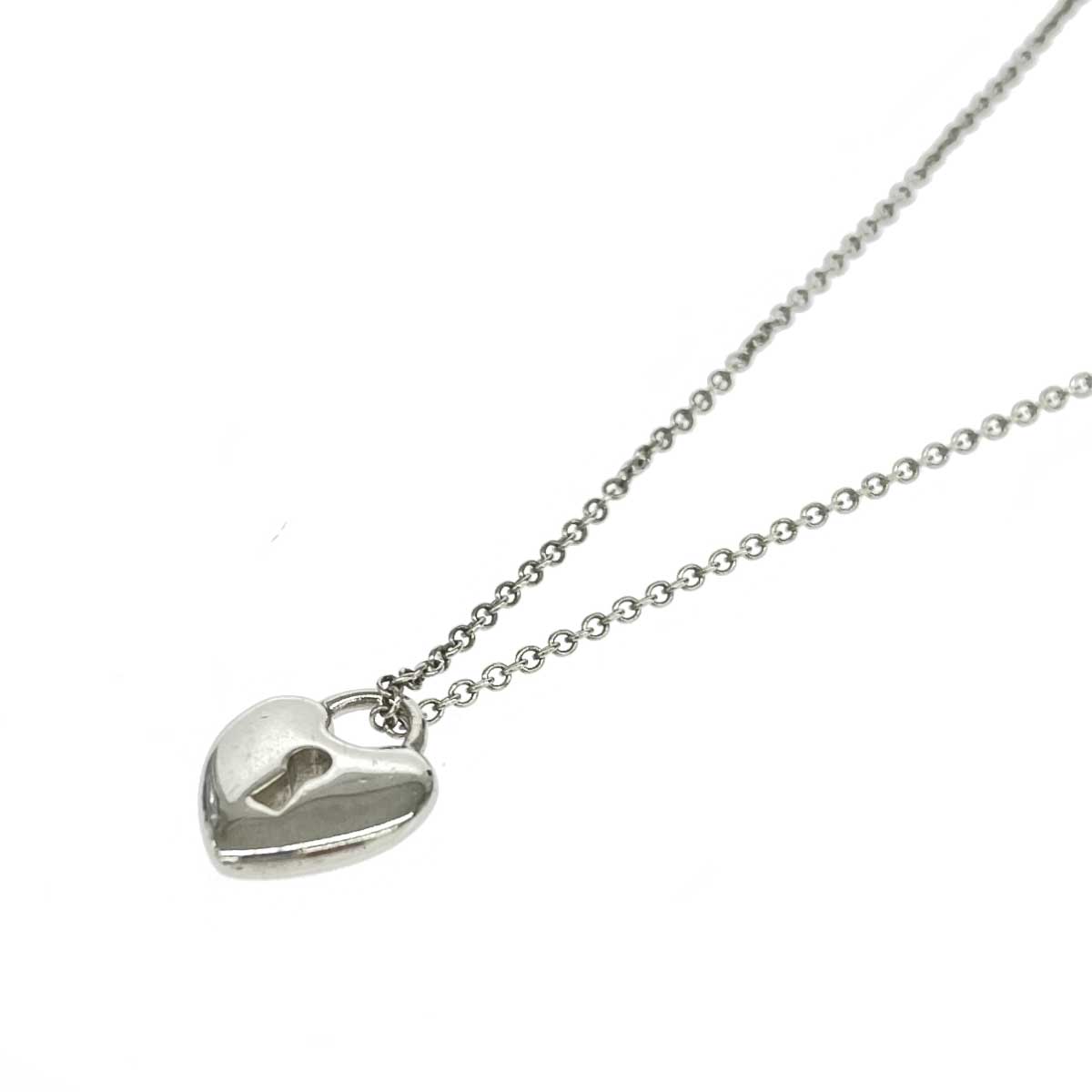 TIFFANY\u0026Co. ティファニー SV頸飾り 思わしい  925/ ハート形鍵を掛ける   しろがね色色合い レディース【中古】