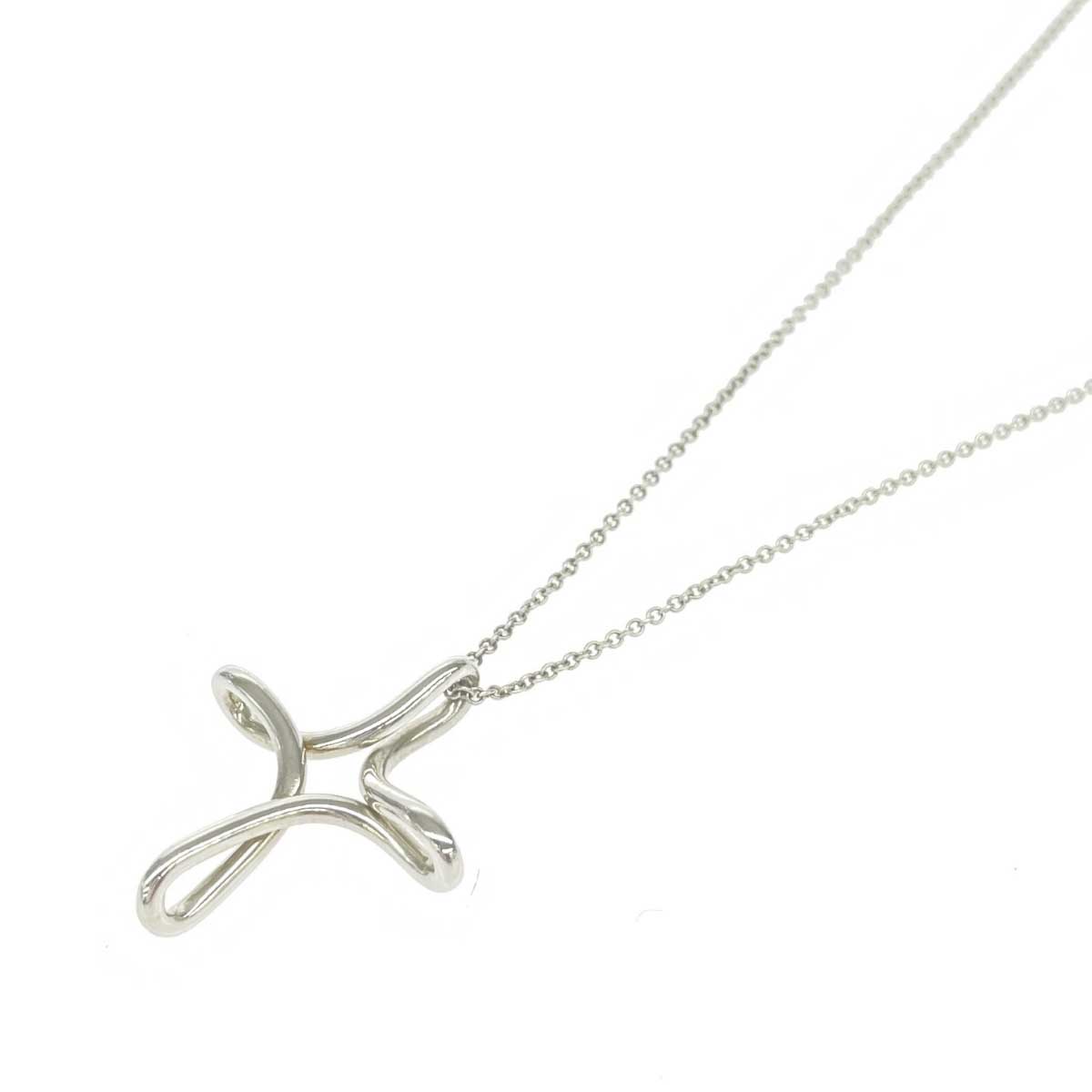TIFFANY\u0026Co. ティファニー SV頸飾り   インフィニティクロス/エルサペレッティ/925    しろがね色色合い 【中古】