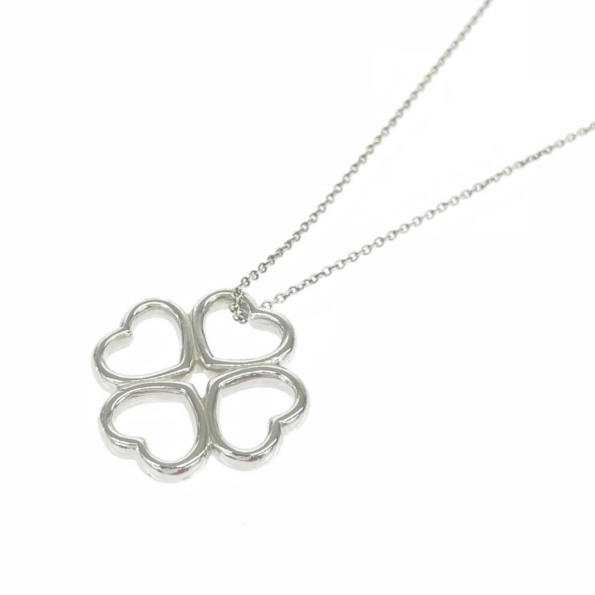 TIFFANY\u0026Co. ティファニー SV頸飾り 思わしい  925/ クローバー/ハート形   しろがね色色合い レディース【中古】