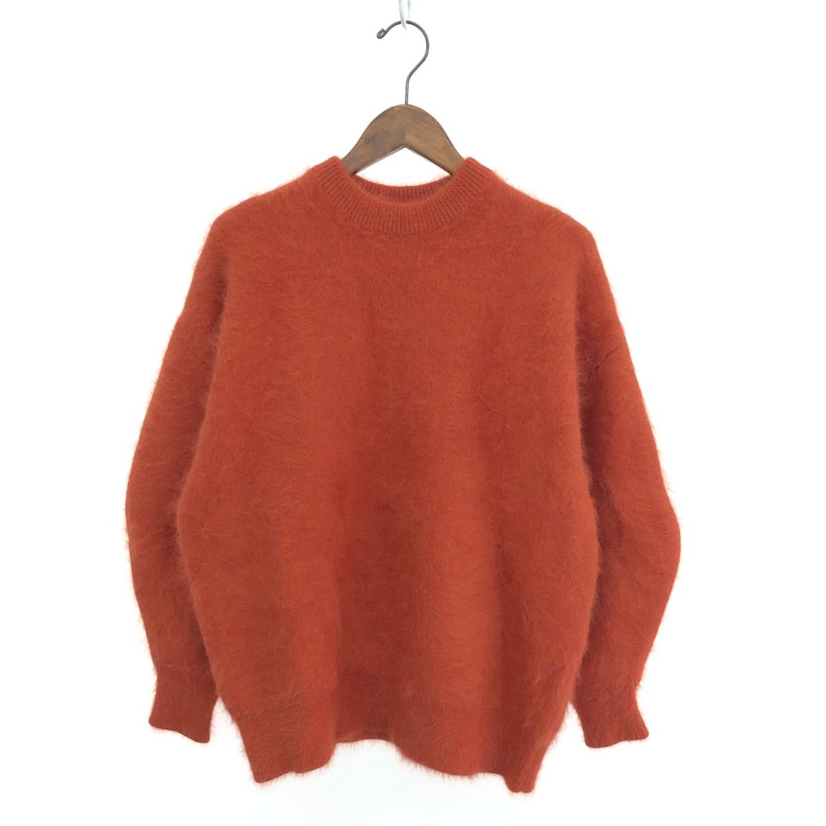 CLANE クラネ BULKY SLEEVE ANGORA KN 美品 サイズ:1 長袖ニット/定価￥33.000 2023AW オレンジ レディース【中古】