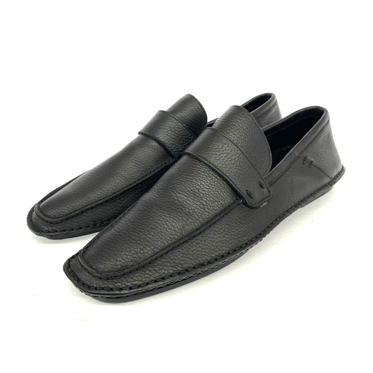 Z Zegna ジーゼニア シューズ 好ましい 書きあらわす大きさ:7 なめし革    黒いこと メンズ【中古】