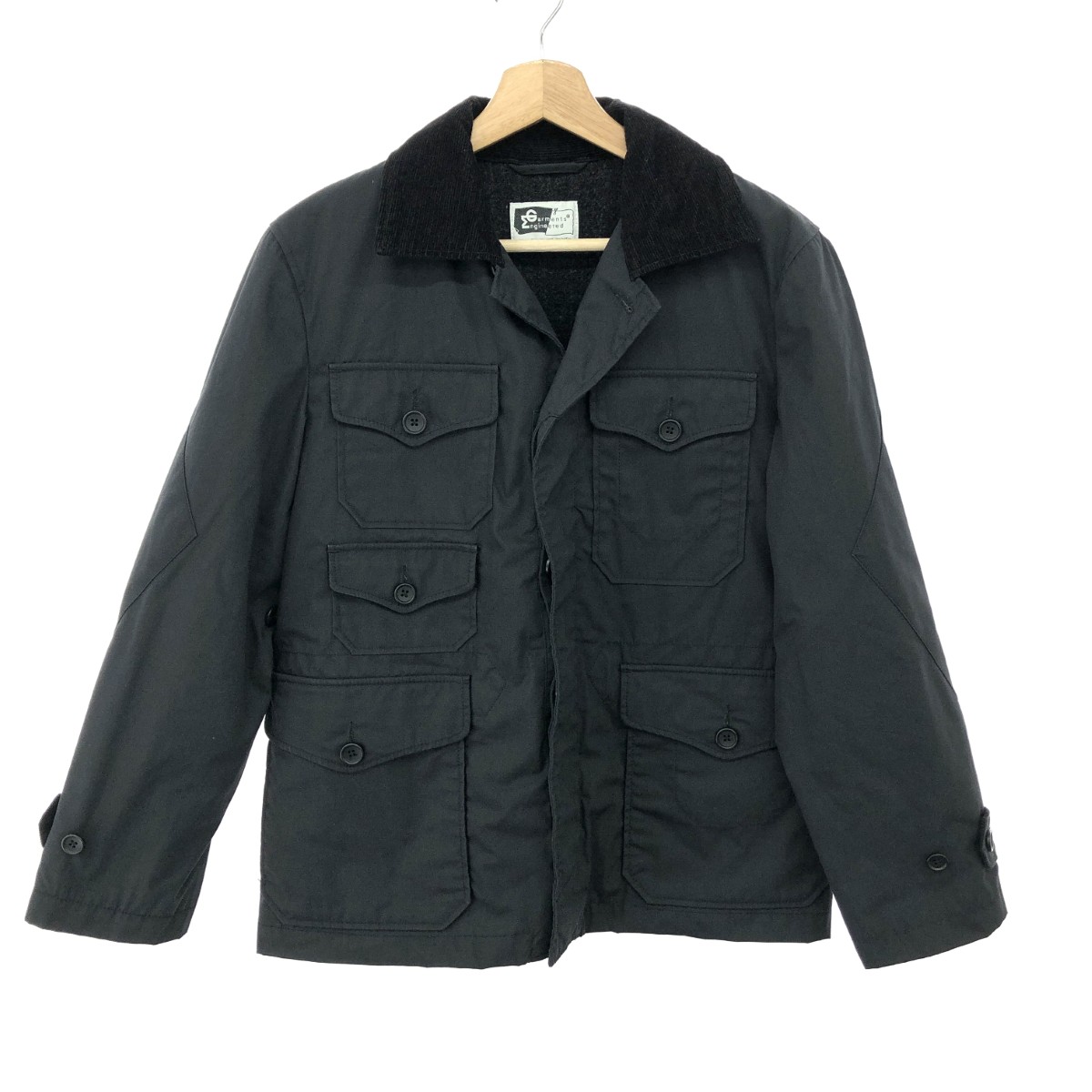 ENGINEERED GARMENTS エンジニアドガーメンツ ジップアップジャケット 好ましい 大きさ:書きあらわす曖昧模糊たる     黒いこと メンズ【中古】