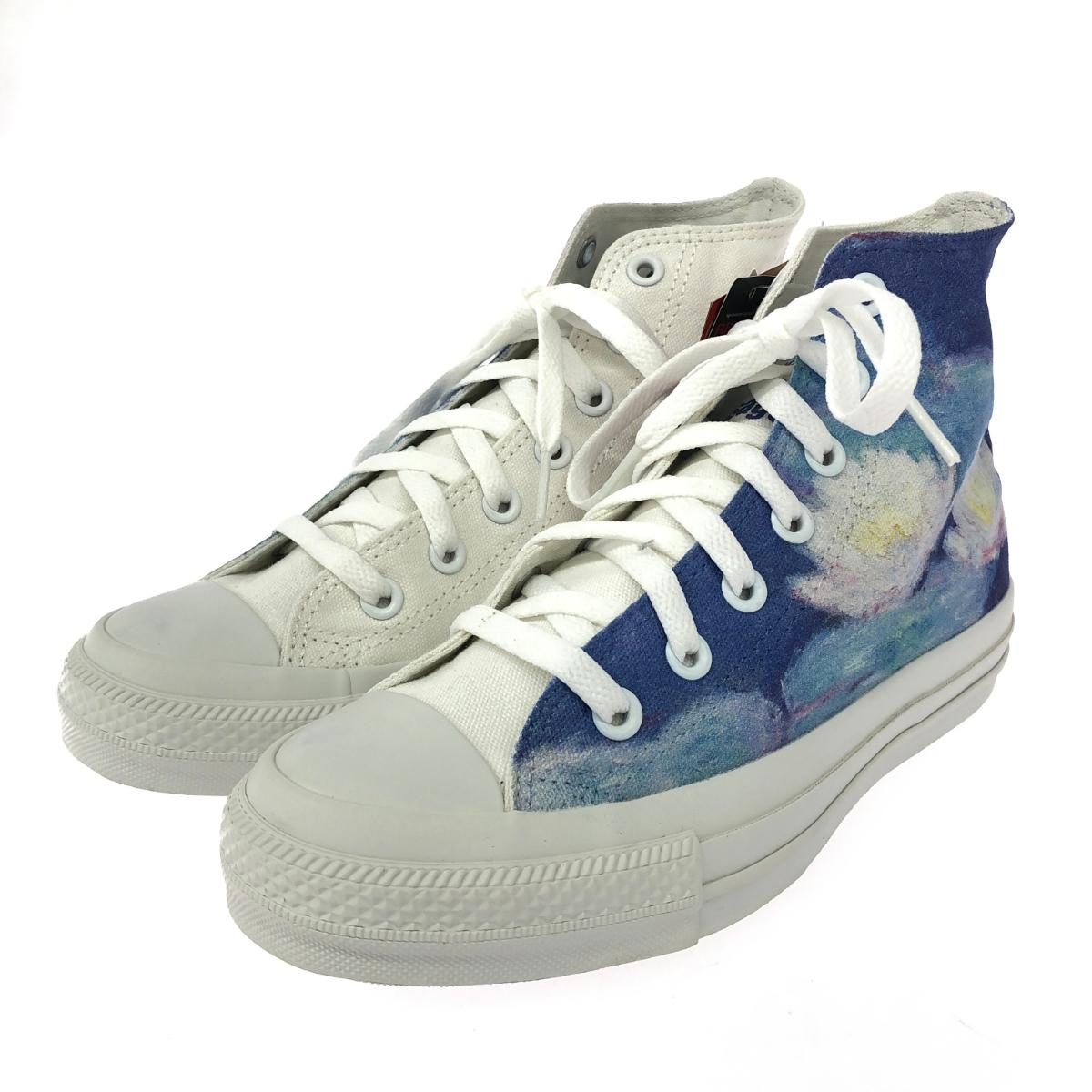 CONVERSE コンバース White atelier BY CONVERSE 新品負けず劣らず 書きあらわす大いさ:24 モネ スイレンの潮どき    白いこと/マルチ色合い レディース【中古】 レディース靴-靴