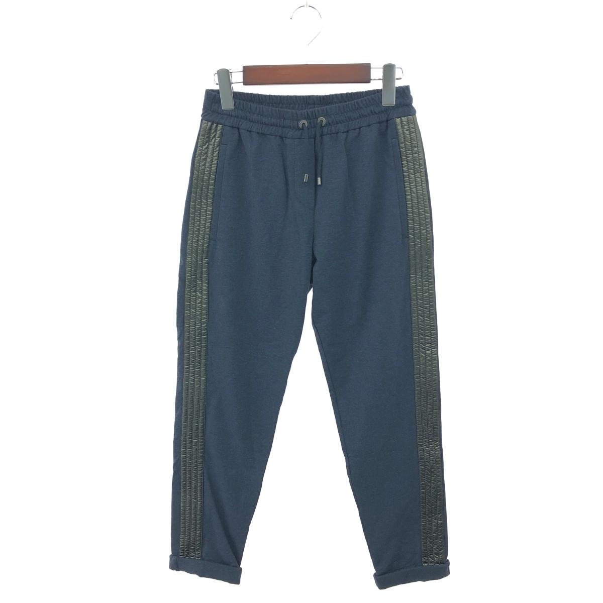 BRUNELLO CUCINELLI ブルネロクチネリ サイドラインジョガーパンツ  サイズ:XS スウエットパンツ   コットン混 ネイビー レディース【中古】