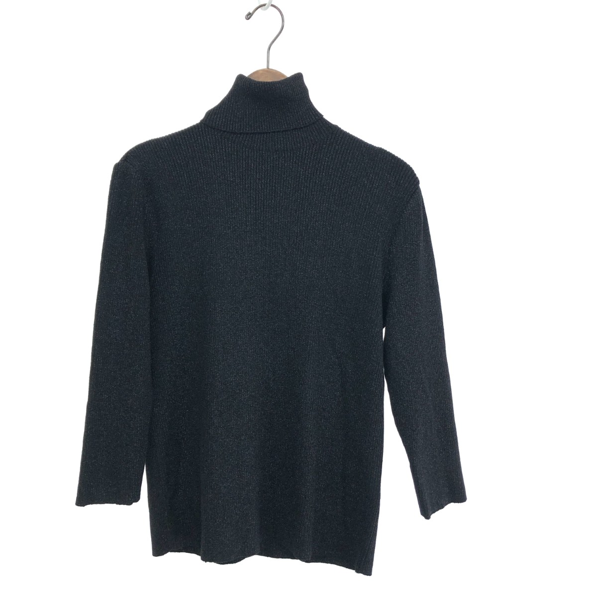 GIANNI VALENTINO ジャンニヴァレンチノ タートルネックニット 新品同様 サイズ:XL 9分袖/ラメ ブラック レディース【中古】｜リサイクル ティファナ 9,438円