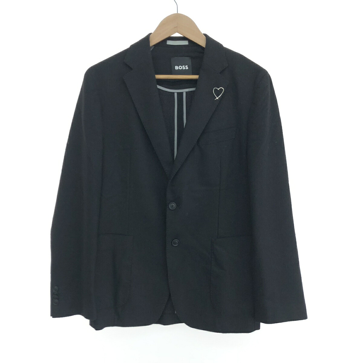 HUGO BOSS ヒューゴボス 2Bジャケット サイズ:US40 ストレッチフィット ブラック メンズ【中古】｜リサイクル ティファナ