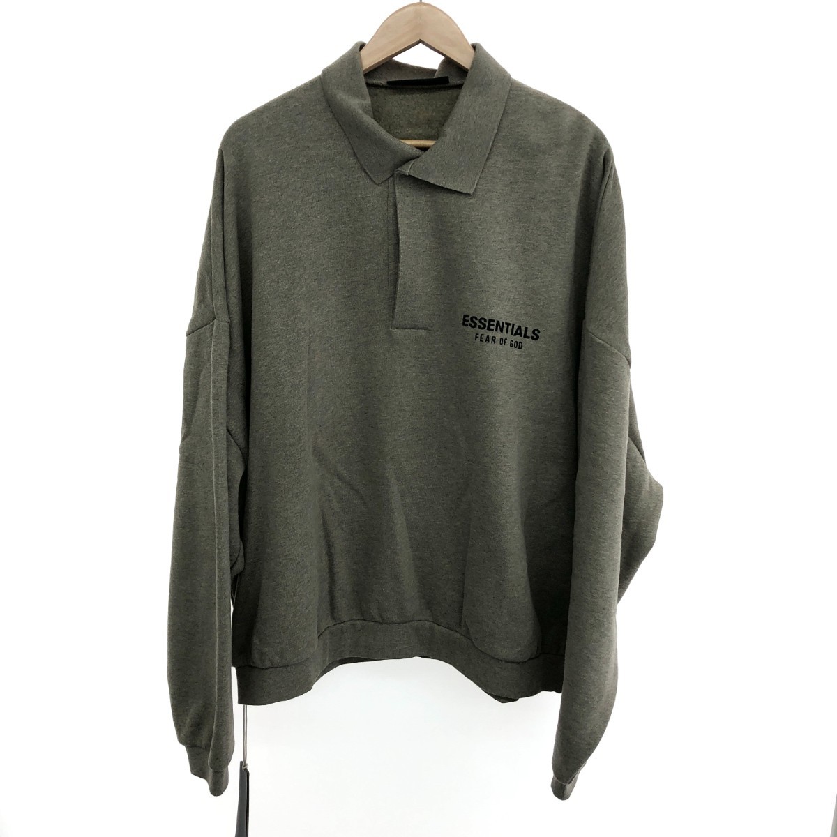 ESSENTIALS エッセンシャルズ ポロハラ―汗水 未当て嵌める品 大きさ:XXL     グレージュ メンズ【中古】