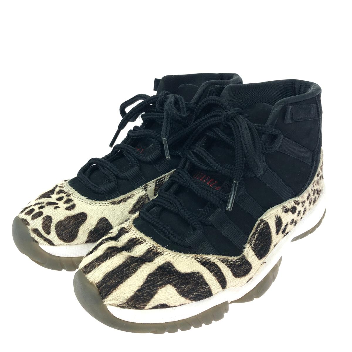NIKE ナイキ スニーカー/エアジョーダン11 表記サイズ:24 アニマル柄 AR0715-010 ブラック レディース【中古】｜リサイクル ティファナ