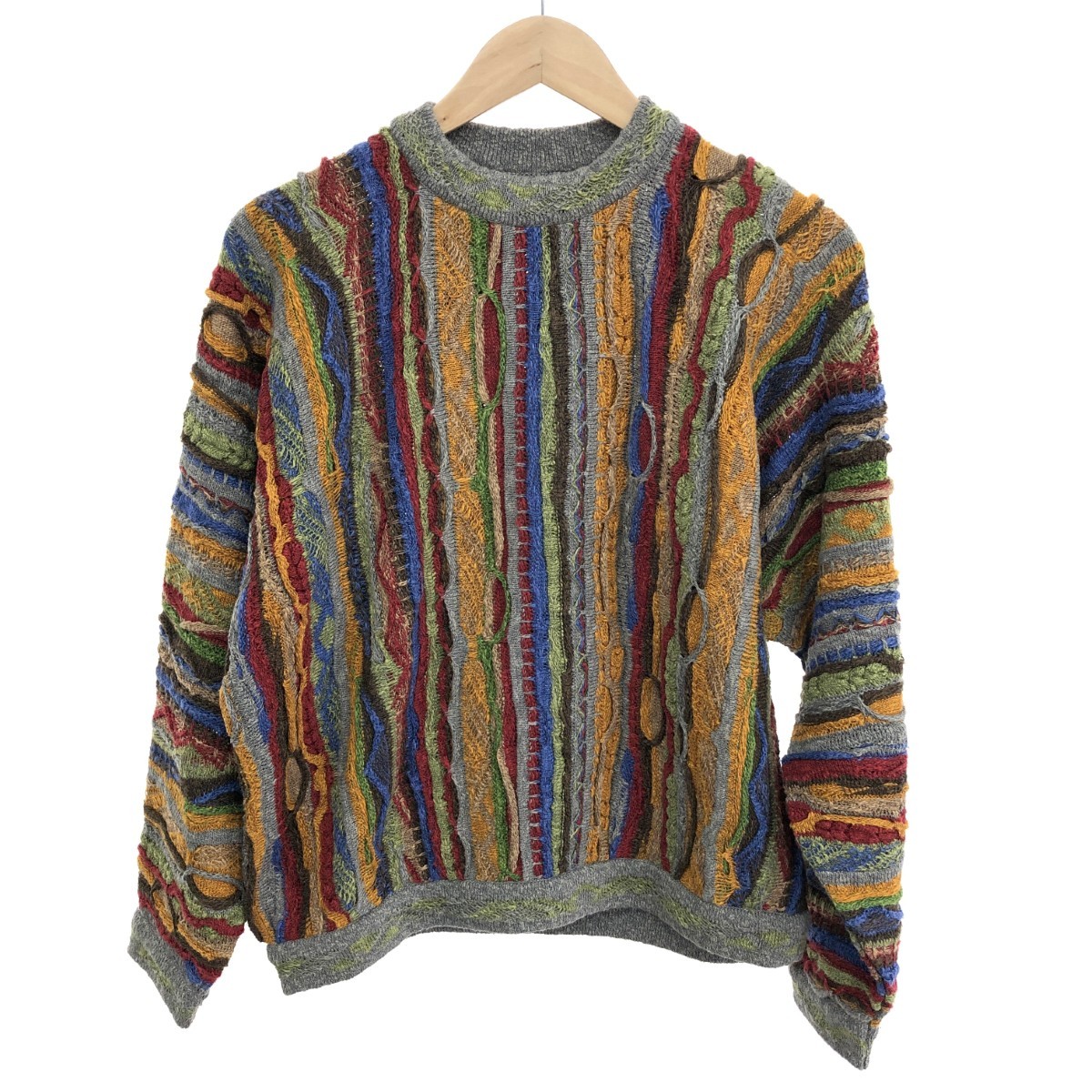 COOGI クージー クルーネックニット 未当てはめる品 大きさ:S デッド店卸し資産/リネン綿織物/オーストラリア連邦製    マルチ色合い メンズ【中古】