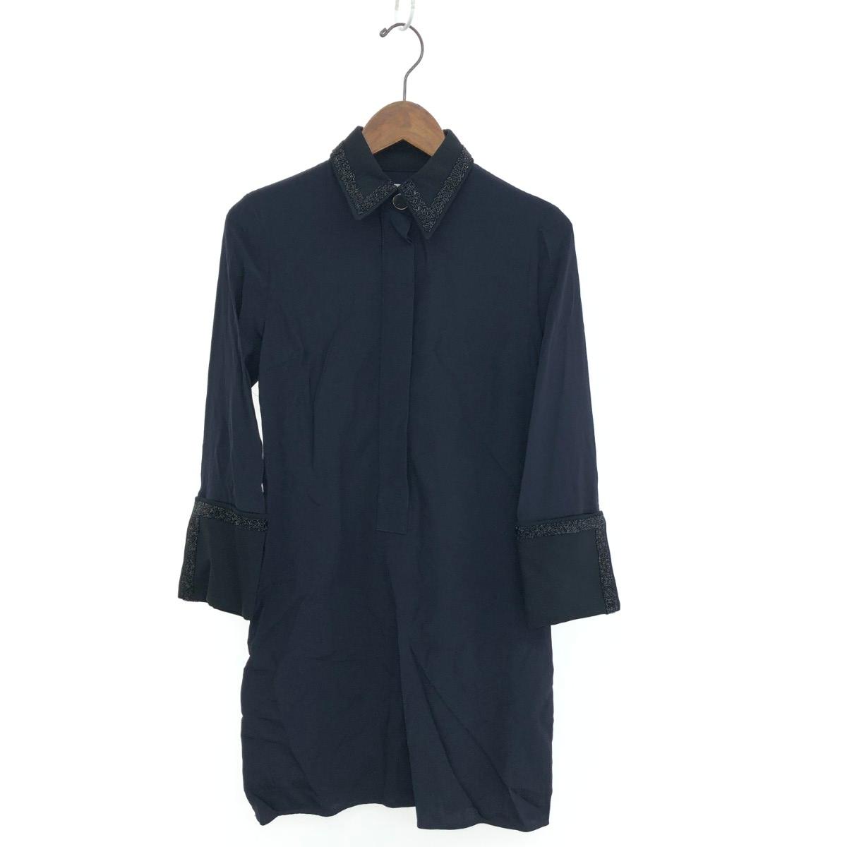 Victoria Beckham ヴィクトリアベッカム プルオーバー衣装  大きさ:38 ビーズ/    黒いこと/米国海軍 レディース【中古】