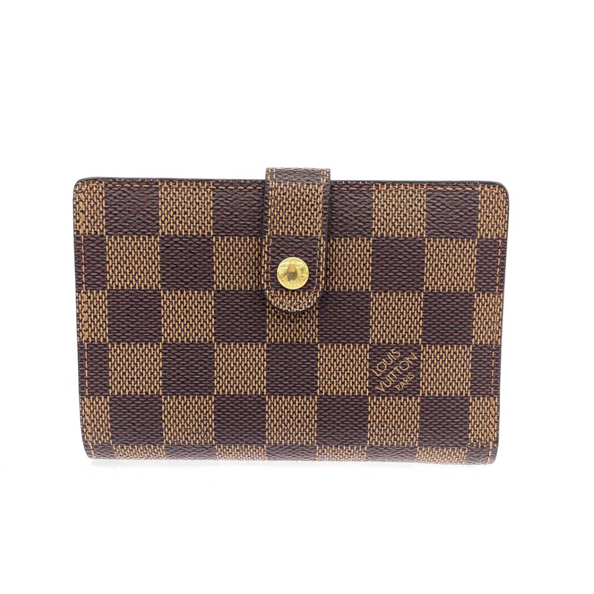 LOUIS VUITTON ルイヴィトン ポルトフォイユヴィエノワ 好ましい  歌留多8枚/ダミエ/エベヌ N61674 MI1121   赤銅色 レディース【中古】