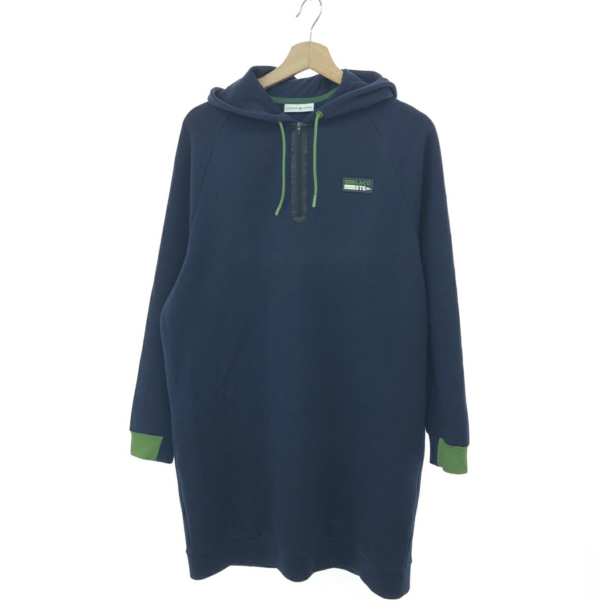 LACOSTE ラコステ スウェットワンピース 良好 サイズ:40 フーディ/ハーフジップ/ミニ ネイビー レディース【中古】|リサイクル ティファナ