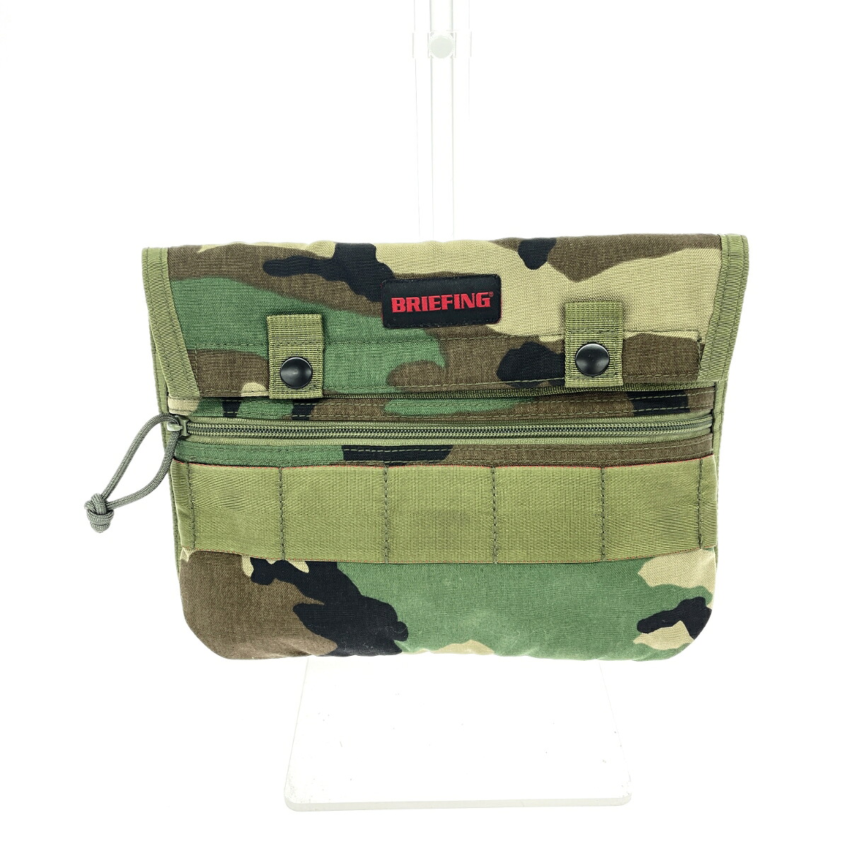 BRIEFING ブリーフィング クラッチペダル御徒面子 思わしい  合鴨フラ柄 ナイロン    カーキ メンズ【中古】