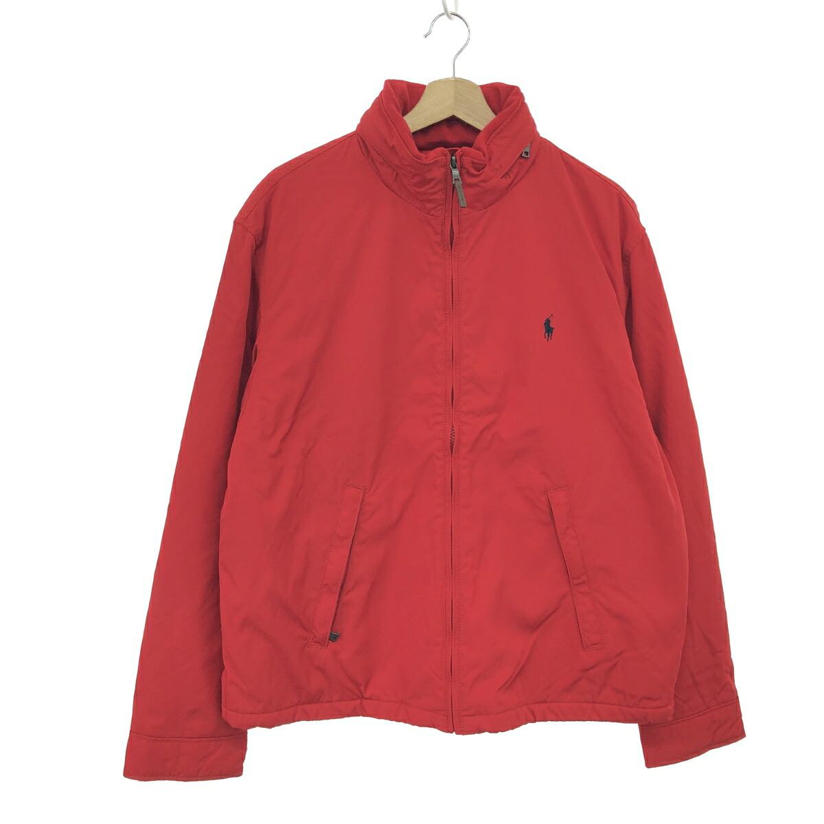 POLO RALPH LAUREN ポロラルフローレン ジップアップジャケット 好ましい 大きさ:L 裏フリース    赤いこと メンズ【中古】