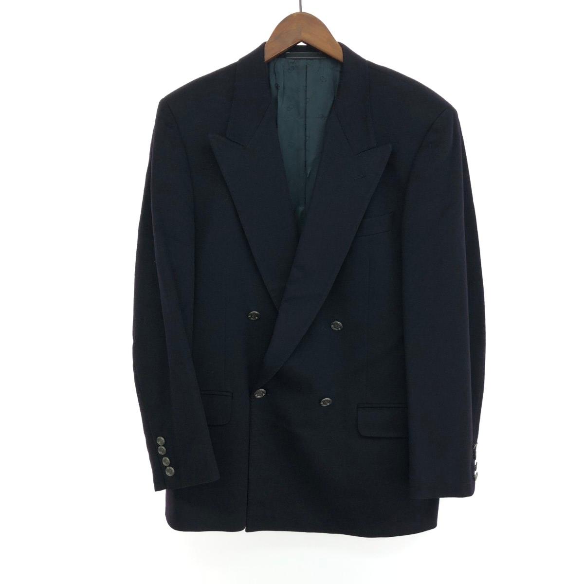 Christian Dior クリスチャンディオール ダブルブレストジャケット サイズ:48 銀釦/ウールカシミヤ ヴィンテージ品 ネイビー メンズ【中古】|リサイクル ティファナ