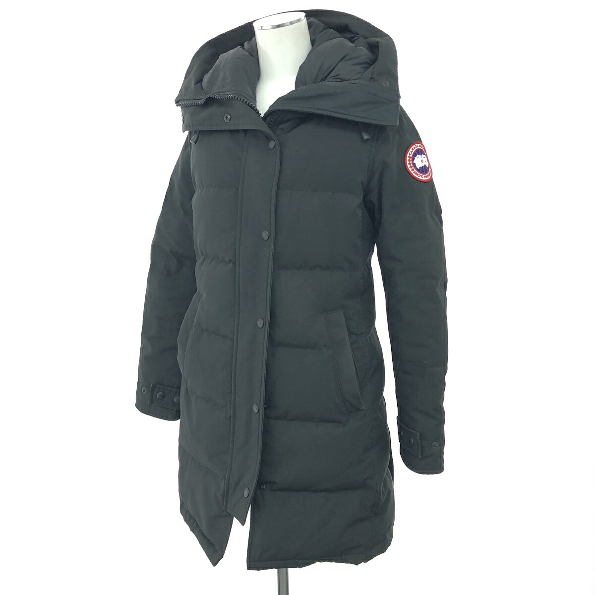 CANADA GOOSE カナダグース 落ち込む厚地の外套/マッケンジーパーカ  大きさ:S ロング 2302JL   黒いこと レディース【中古】