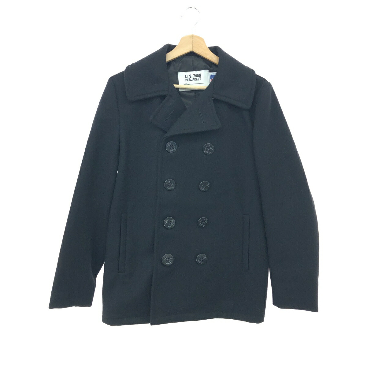 schott 打つこと ピーコート 好ましい 大きさ:34     黒いこと メンズ【中古】