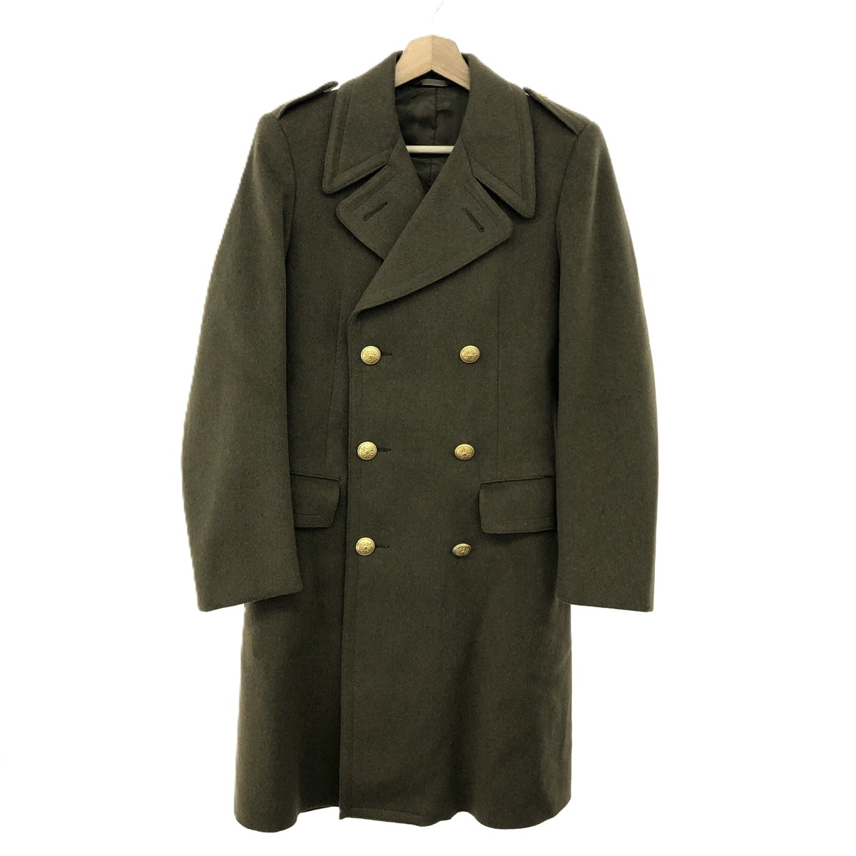 - 古着 イタリア軍/トレンチコート サイズ:44 ウール/金釦 カーキ メンズ【中古】｜リサイクル ティファナ