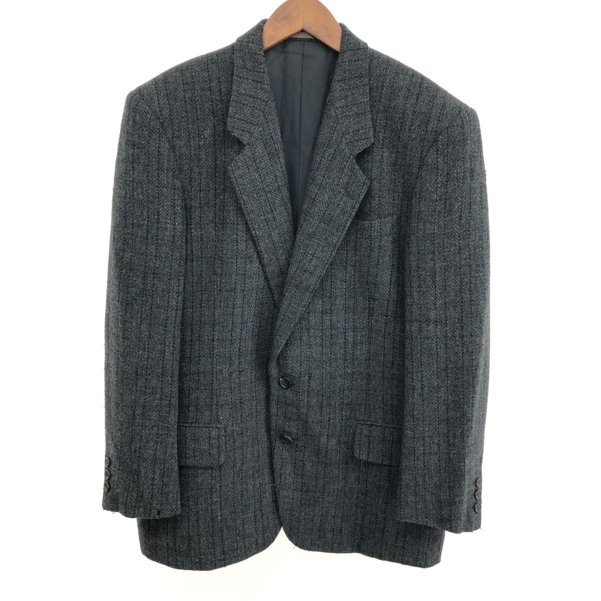 HOMME DEUX COMME des GARCONS オムドゥコムデギャルソン ツィード上衣  大きさ:M  DJ-34027M   薄墨色 メンズ【中古】