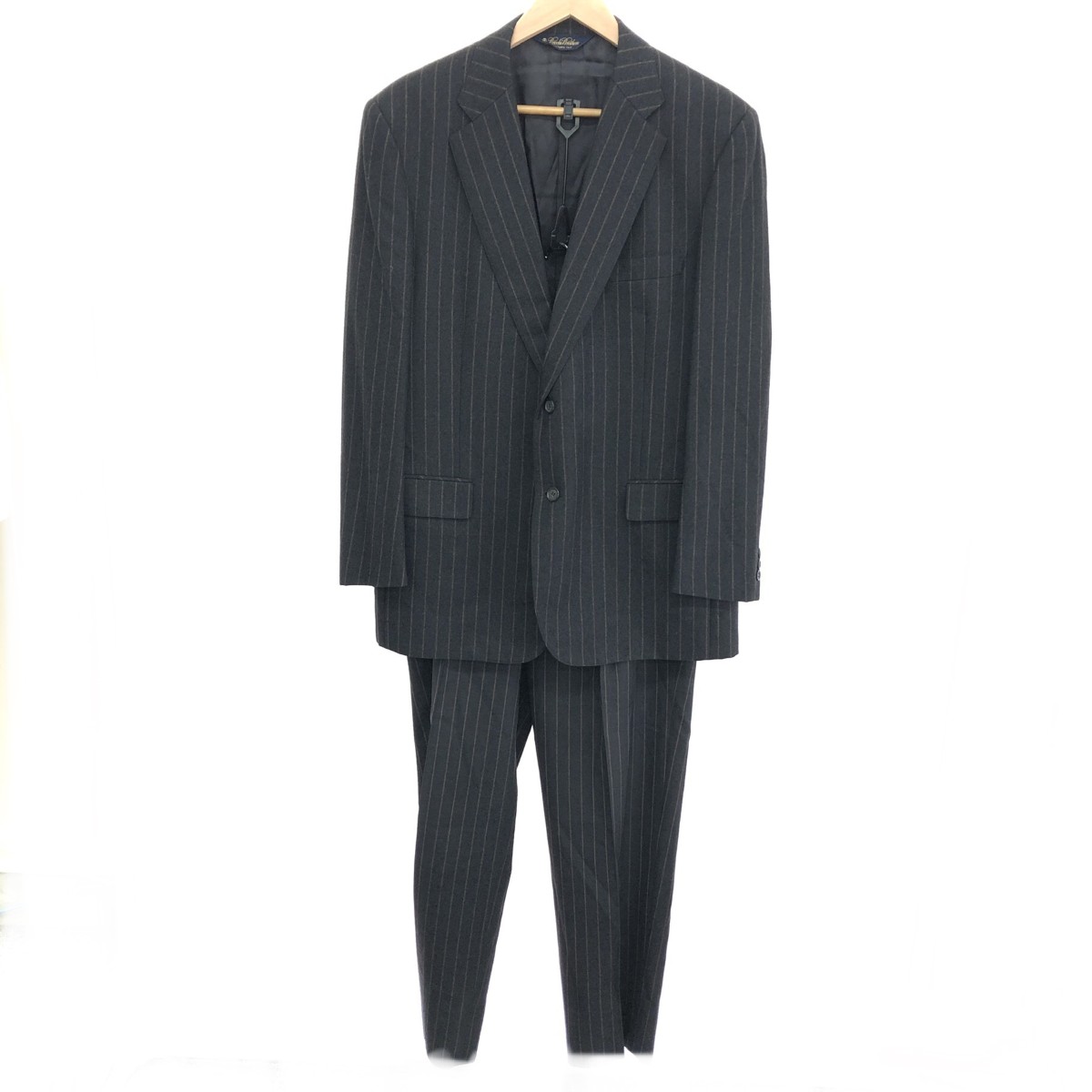 Brooks Brothers ブルックスブラザーズ 2Bセットアップ 思わしい 大いさ:書きあらわす皆無- 縞模様    薄墨色 メンズ【中古】 スーツ・セットアップ-メンズファッション