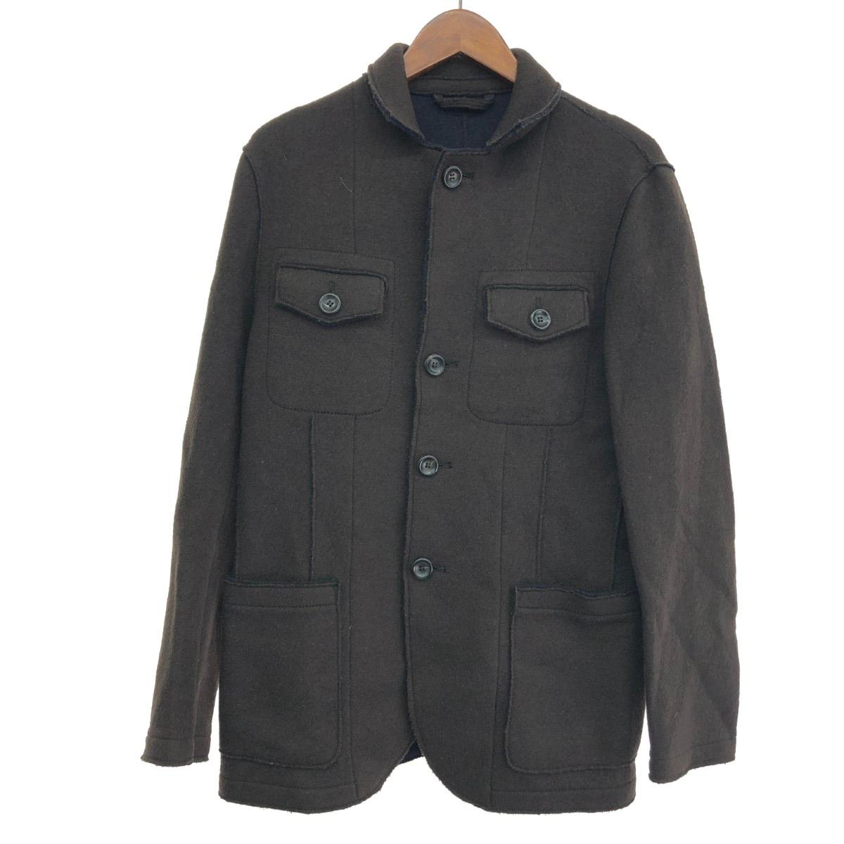 ARMANI COLLEZIONI アルマーニ コレッツォーニ スタンドカラーウールジャケット サイズ:表記なし- ブラウン メンズ【中古】|リサイクル ティファナ