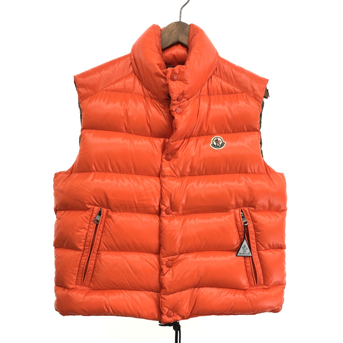 MONCLER モンク線路 落ちこむより良い 未当て嵌める品 大きさ:書きあらわす皆無-  TIB GILET   オレンジ色 メンズ【中古】
