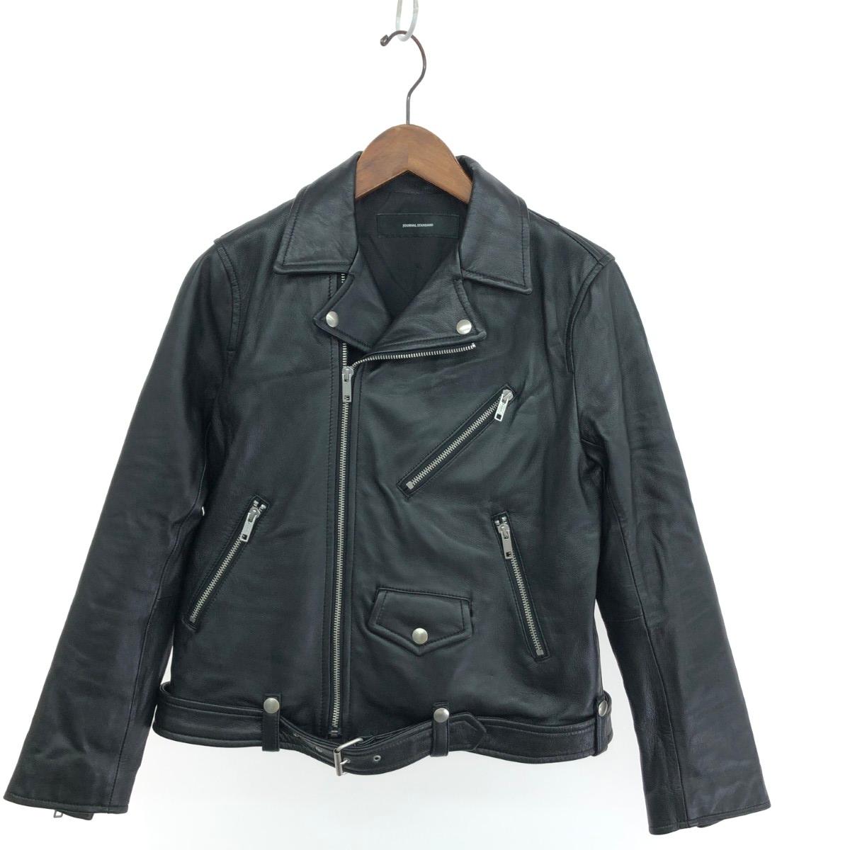 JOURNAL STANDARD ジャーナルスタンダード ダブルライダースジャケット サイズ:M 羊革 ブラック メンズ【中古】|リサイクル ティファナ