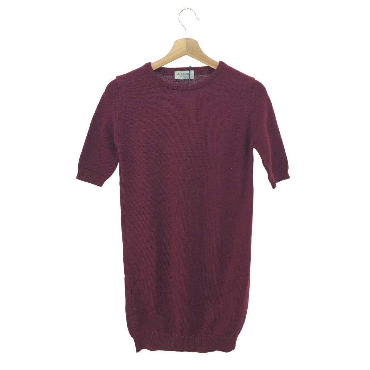 JOHN SMEDLEY ジョンスメドレー 編み物上着 未当て嵌める品 大きさ:XS     ボルドーワイン レディース【中古】