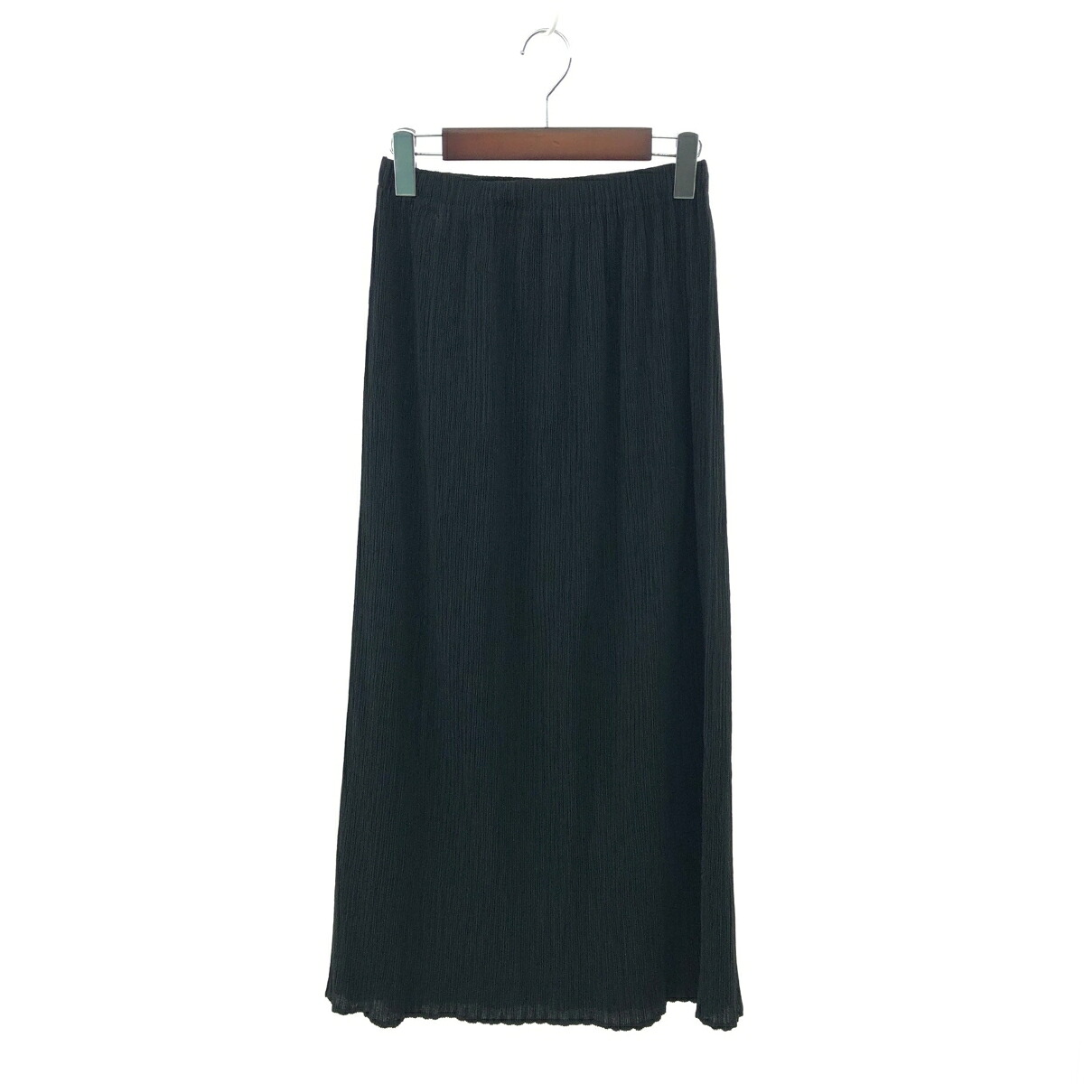 ISSEY MIYAKE イッセイミヤケ スコート  大きさ:M 筋目 IM74-FG904   黒いこと レディース【中古】