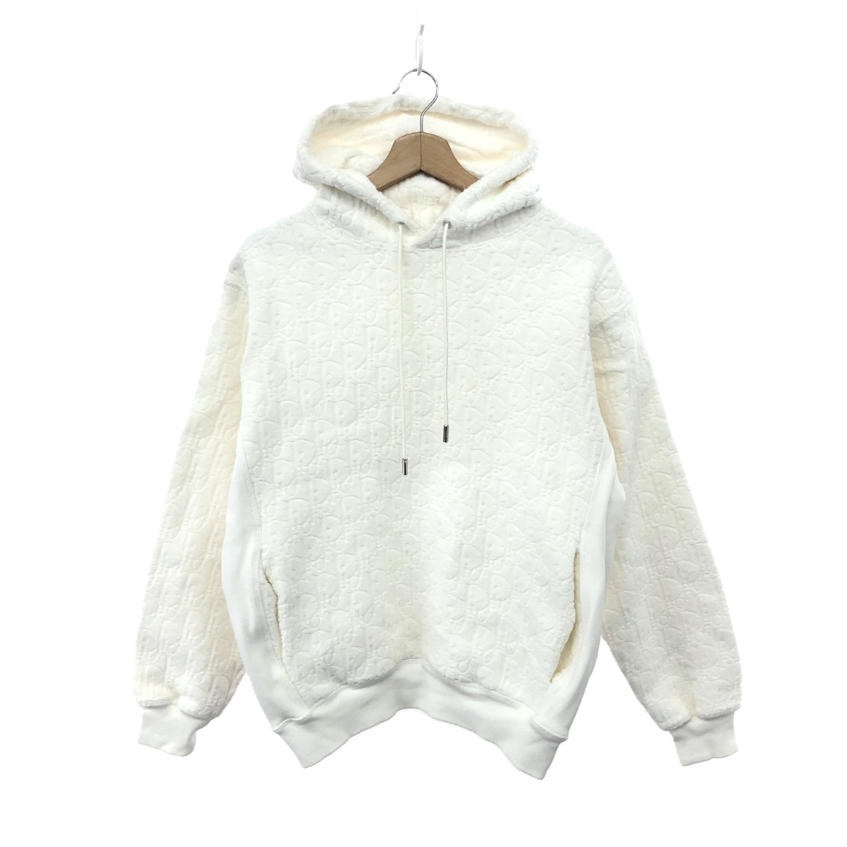 Dior HOMME ディオールオム オブリークプルオーバーパーカー  大きさ:S  113J631A0684   白いこと メンズ【中古】