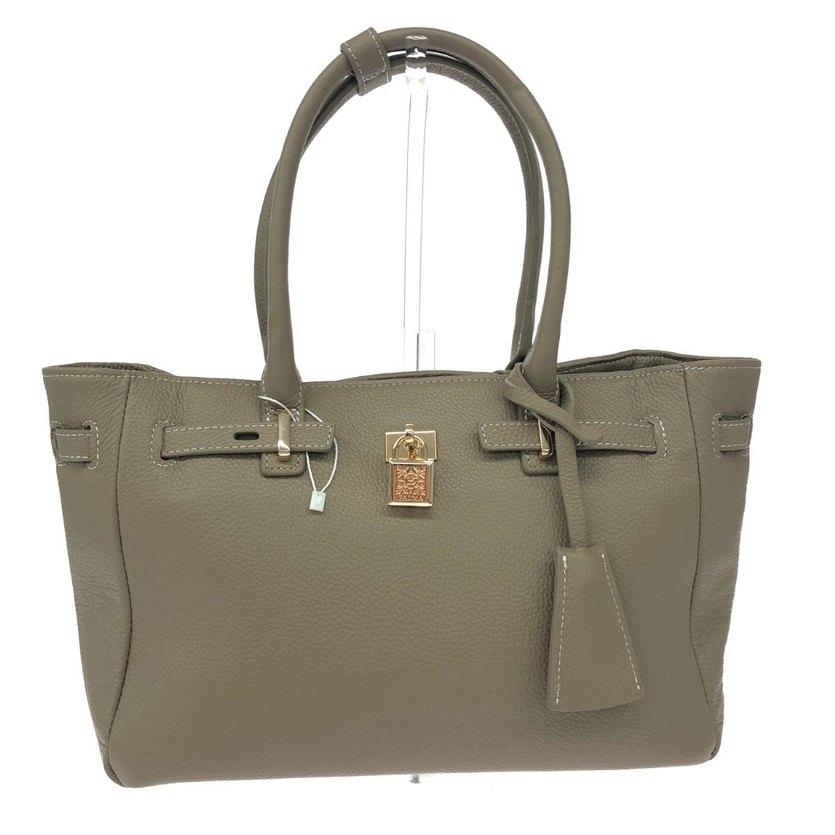 PADMA パドマ パドマ/PADMA/ハンドバック 未当て嵌める品  なめし革 PAD-30690B   グレージュ レディース【中古】