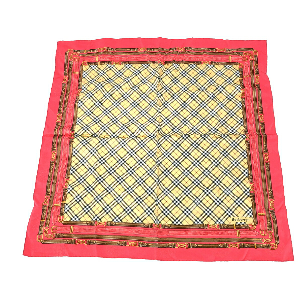 Burberry\u0027s バーバリーズ えり巻き 思わしい     地絹100％ さくら色/ベージュ レディース【中古】